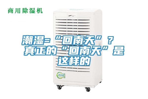 潮濕=“回南天”？ 真正的“回南天”是這樣的