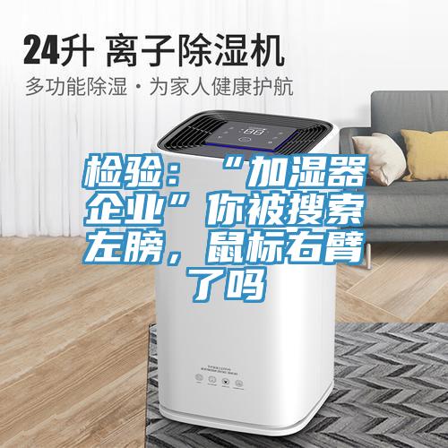 檢驗：“加濕器企業”你被搜索左膀，鼠標右臂了嗎