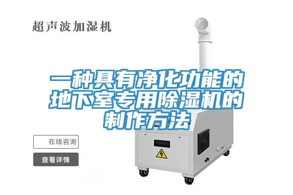 一種具有淨化功能的地下室專用91看片软件大全的製作方法