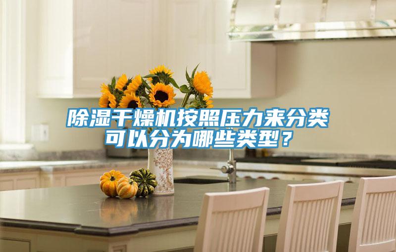 除濕幹燥機按照壓力來分類可以分為哪些類型？