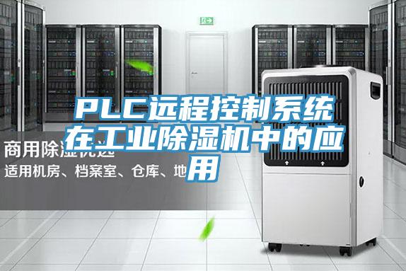 PLC遠程控製係統在工業91看片软件大全中的應用