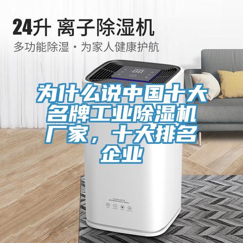 為什麽說中國十大名牌工業91看片软件大全廠家，十大排名企業