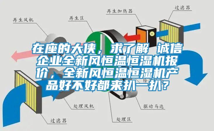 在座的大俠，求了解 誠信企業全新風恒溫恒濕機報價，全新風恒溫恒濕機產品好不好都來扒一扒？