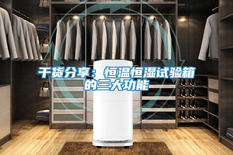 幹貨分享：恒溫恒濕試驗箱的三大功能