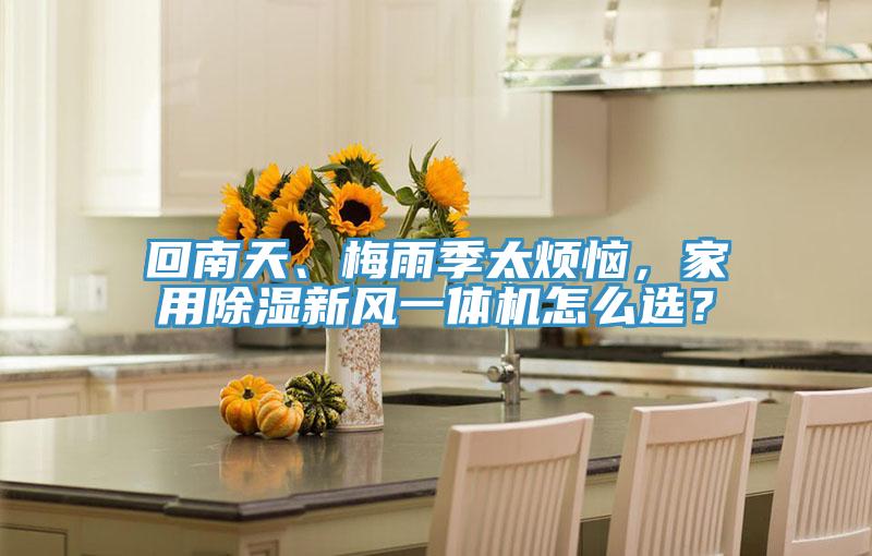 回南天、梅雨季太煩惱，家用除濕新風一體機怎麽選？