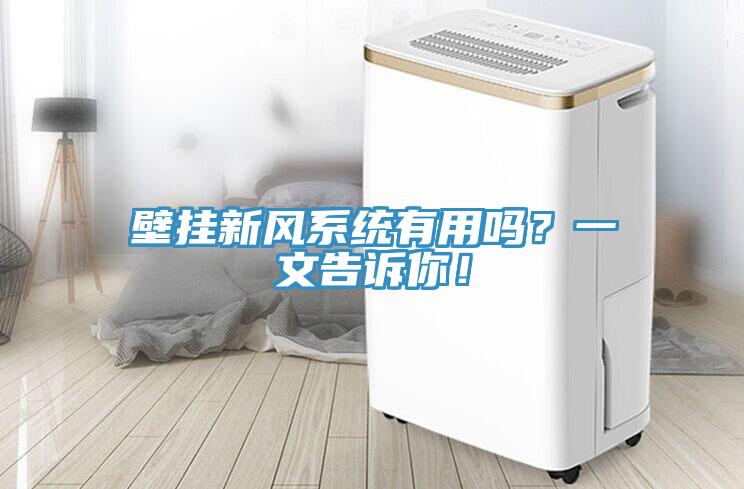 壁掛新風係統有用嗎？一文告訴你！