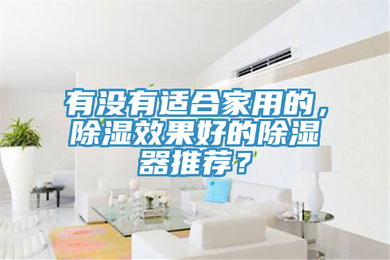 有沒有適合家用的，除濕效果好的除濕器推薦？