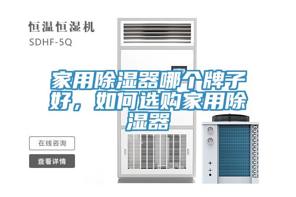 家用除濕器哪個牌子好，如何選購家用除濕器