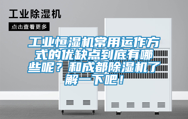 工業恒濕機常用運作方式的優缺點到底有哪些呢？和成都91看片软件大全了解一下吧！
