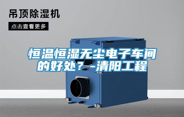 恒溫恒濕無塵電子車間的好處？-清陽工程