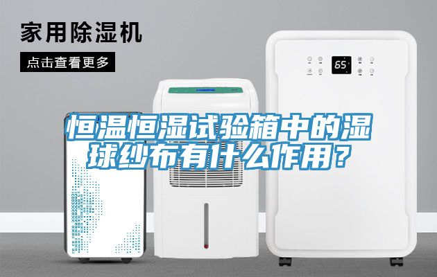 恒溫恒濕試驗箱中的濕球紗布有什麽作用？