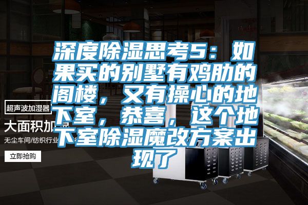深度除濕思考5：如果買的別墅有雞肋的閣樓，又有操心的地下室，恭喜，這個地下室除濕魔改方案出現了