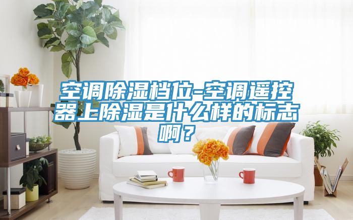 空調除濕檔位-空調遙控器上除濕是什麽樣的標誌啊？
