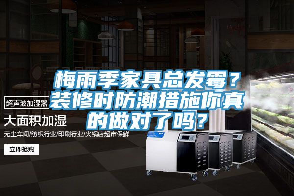 梅雨季家具總發黴？裝修時防潮措施你真的做對了嗎？