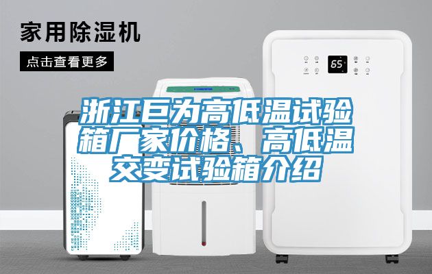 浙江巨為高低溫試驗箱廠家價格、高低溫交變試驗箱介紹